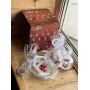 Гірлянда штора 10 ниток Шестикутники з фігурами та кульки від USB SF-50 Тепле світло