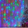 Світлодіодна новорічна гірлянда водоспад 2х2 кольорова, новорічні гірлянди LED для дому на вікно