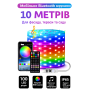 Вуличні вогні 10 м Smart Bluetooth App Control — світлодіодна LED гірлянда 100 LED, RGB, USB, IP65, музична