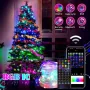 Програмована новорічна LED гірлянда Крапля роси з пультом і керуванням із телефона SFK-04 Bluetooth USB 10 м