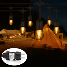 Ретро гірлянда з 10 акрилових ламп на 5 м від мережі 220 Вт SFK-12 колір світіння Теплий білий