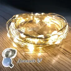 Гірлянда дріт музичний USB теплий білий 10 м SF-3