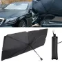 ОЧЕНКА! Автомобільна сонцезахисна парасолька на лобове скло 78х136 см (Відсутна ручка 3089)