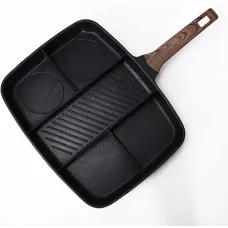 УЦІНКА! Універсальна сковорода з п'ятьма розділеними секціями й антипригарним покриттям (пошкодження ручки 3160)