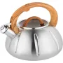 УЦІНКА! Чайник для плити з неіржавкої сталі зі свистком UNIQUE UN-5303 на 3 л Для всіх типів плит Дерев'яний (Немає кришки 3170)