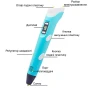 Крута 3D-Ручка З Lcd Екраном 3Dpen Повний Набір Пластик І Трафарети Блакитний