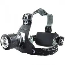 Налобний ліхтар LED T6 з вбудованим акумулятором 2*18650 Bailong BL-2199-T6 чорний