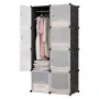 Пластикова складана шафа Storage Cube Cabinet 75х37х145 см Чорний збірний органайзер для одягу