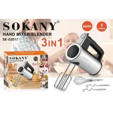 Міксер ручний електричний 3в1 SOKANY SK-02017, 800 Вт