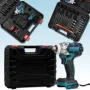 Ударний гайковерт на акумуляторі з додатковими насадками 25 штук і 2 АКБ у кейсі