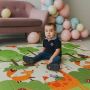 Дитячий складаний термокилимок POPPET «Весняний жираф/Загадковий ліс» 200×180×1 см, XPE, із сумкою