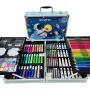 Великий дитячий художній набір для творчості та малювання у валізці Синій Набір на 145 предметів