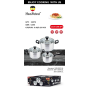 Набір посуду Haus Roland GS-01139R-6PC, 6 предметів із неіржавкої сталі 1,9/3,6/6,1 л, з бакелітовими ручками. Сріблястий (GS-01