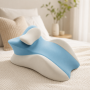 Блакитна подушка ортопедична pillow-06/Клиноподібна подушка для сну з поліестеру/ Ортопедична подушка для підтримки ті