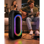 Аккумуляторная акустическая система ZXX-9098 2×8″ / Колонка с LED-подсветкой + 2 беспроводных микрофона