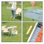 Раскладной мангал переносной 70х70х30см, BARBECUE TRAY 770T, Серебристый