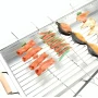 Раскладной мангал переносной 70х70х30см, BARBECUE TRAY 770T, Серебристый