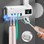 Тримач зубних щіток Brush Sterilizer, Білий/Діспенсер для зубної пасти/Уф стерилізатор