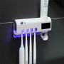 Тримач зубних щіток Brush Sterilizer, Білий/Діспенсер для зубної пасти/Уф стерилізатор