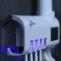Тримач зубних щіток Brush Sterilizer, Білий/Діспенсер для зубної пасти/Уф стерилізатор