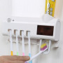 Тримач зубних щіток Brush Sterilizer, Білий/Діспенсер для зубної пасти/Уф стерилізатор