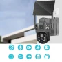 360° Вулична IP-камера TP18 4G Solar PTZ з автономним живленням і SIM-карткою, 6 МП, чорна