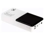 Внешний аккумулятор, повербанк PowerX Q500 белый 30000 mAh с LCD дисплеем, 2×USB
