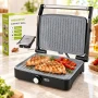 Електрогриль 1800 Вт, minMAX MG-W219A, Сріблястий / Гриль з антипригарним покриттям / Гриль для шаурми / Контактний гриль