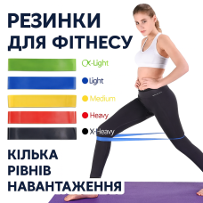 УЦЕНКА! Набор фитнес-резинок, петли, силовые упражнения и растяжка (Не полный комплект 3388)