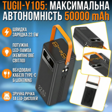 Мобильная Зарядная Станция 50000mAh TUGII-Y105 (22.5W) + Мощный LED-Прожектор и Кабели