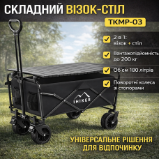 Складана візок-стіл 92х50х55см на колесах зі знімною стільницею до 200кг TKMP-03
