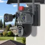 Камера відеоспостереження із сонячною панеллю 4G | 12 Мп | IP66 JE-190-2 Чорний