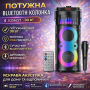 Портативная Bluetooth колонка 2х6.5" с проводным микрофоном и пультом ДУ JQS6221 30W