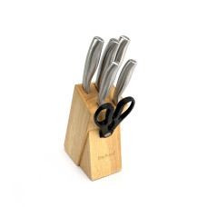 Набір ножів Haus Roland HR619-1, 7 предметів зі сталевими ручками. Сріблястий (HR619-1)