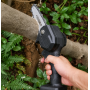 Аккумуляторная цепная мини пила Electric Chain Saw 48V 8" дюймов 20см с 2 аккумуляторами для обрезки веток деревьев в кейсе