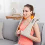 Роликовий масажер для шиї та плечей з підігрівом, Massager of Neck Kneading, Бежевий / Універсальний масажер для тіла