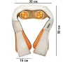 Роликовий масажер для шиї та плечей з підігрівом, Massager of Neck Kneading, Бежевий / Універсальний масажер для тіла