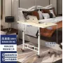 Столик G-80 / Приліжковий столик на колесах/ Журнальний столик регульований Білий