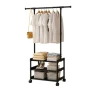 Вішалка підлогова SINGLE-POLE SHOE RACK 107-2 з полицями для взуття