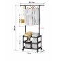 Вішалка підлогова SINGLE-POLE SHOE RACK 107-2 з полицями для взуття