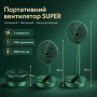 УЦЕНКА! Складной аккумуляторный мини-вентилятор с USB-зарядкой XL 908 зеленый (Плохая упаковка 3621)