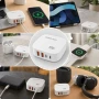 Зарядное устройство 4in1, 120W, 2xUSB-A, 2xType-C, Super Fast, Белый / Сетевой адаптер питания / Быстрая зарядка для телефона