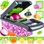 Універсальна овочерізка-мультислайсер Nicer Dicer 1857 з контейнером і змінними насадками для нарізування кубиками, скибочками