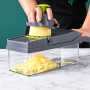 Універсальна овочерізка-мультислайсер Nicer Dicer 1857 з контейнером і змінними насадками для нарізування кубиками, скибочками