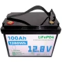 Аккумулятор LiFePO4 12V 100Ah 1280Wh для солнечных панелей и ИБП, Черный / Литиевый аккумулятор / Батарея LiFePO4 12 вольт 100А