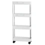 Етажерка на колесах 4 яруси (87×38×13 см), Bathroom Rack / Підлогова полиця-органайзер/ Стелаж-етажерка
