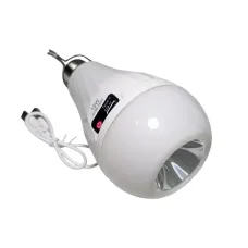 Лампочка-ліхтарик з акумуляторами 2x18650 Z-726 цоколь E27 TYPE C