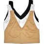 Спортивний топ без кісточок безшовний бюстгальтер набір 3 шт. розмір XXL чорний, білий, бежевий Ahh Bra