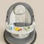 Дитячі електрокачелі-шезлонг WX-088, крісло-гойдалка з музикою, автоматична колиска з балдахіном