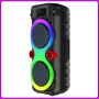 Портативная Bluetooth колонка 2х8" с проводным микрофоном и RGB подсветкой ZQS8275 40W
